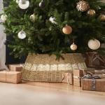Kerstboom kraag boerderij kerstboom decoraties boom rok kerstboom basis ring (champagne)