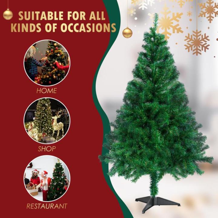 Kunstkerstboom Nordmann-spar 150 cm, 380 takken, dennenboom klein, spuitgieten, groen, Cushhom