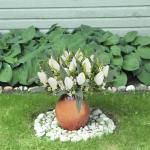 Fake Blumen Künstliche Blume Tulpen Decor Kunstblumen Sehr Echt Plastikblumen Tulpe Gefälschte Blumen Weiß für Hochzeitszimmer Home Wohnzimmer Büro Hotel Küche 1801