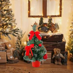 Künstlicher Weihnachtsbaum, Tisch-Weihnachtsbaum, Startseite Künstliche Kiefer für Tisch, Weihnachtskiefernbaum mit gewebter Basis für Fenster, Wand, Baum,