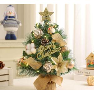 Kleiner Weihnachtsbaum mit Beleuchtung Mini Weihnachtsbaum Klein Geschmückt LED Tisch Tannenbaum Künstlich Klein mit Lichterkette Weihnachtsbäume mit Weihnachtsdeko DIY Tischdek