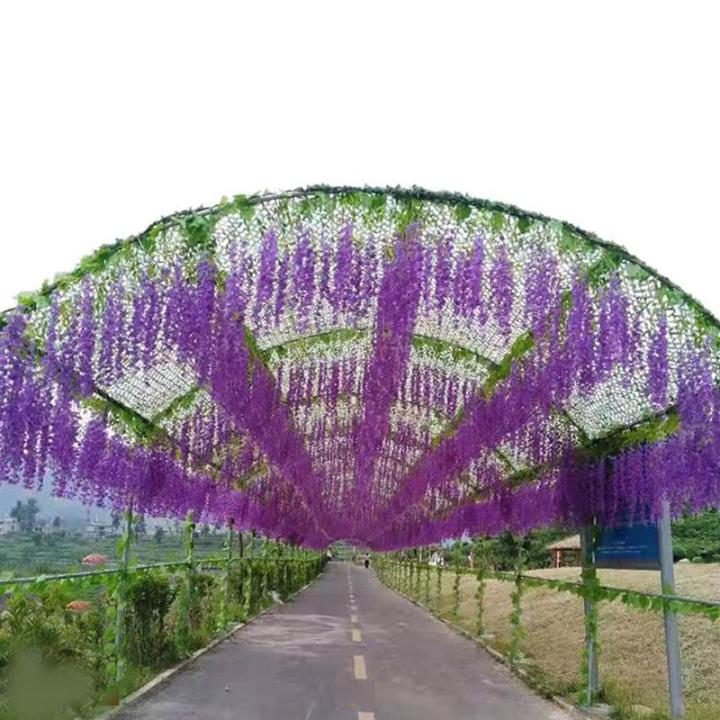 Künstliche Glyzinien Hängeblumen 12 Stück Simulation Seidenblume Hortensie für DIY Girlande Ranke Blumen Schnur nach Hause