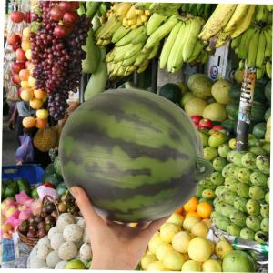 Modell Wassermelone Gefälschte Früchte Obstladen Simulierte Fruchtverzierung Simulation Wassermelonenmodelle Künstliche Wassermelone Dekor Lebendige Wassermelone Requisiten Foto
