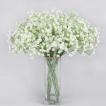 , 53 cm, gypsophila, echte aanraking, boeketten voor bruiloft of thuis DIY doe-het-zelf decoratie, 24 stuks