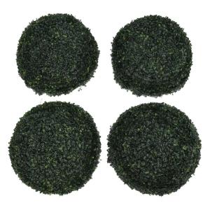 2 Stück Künstliche Pflanzen-Topiary-Kugel, 18,9 Zoll PE, für den Außenbereich, UV-beständig, Künstlicher Buchsbaum, Dekorative Kugeln für Hinterhof, Garten, Hochzeit,