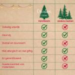 Realistische Kunstmatige Kerstboom Fir Xmas Tree | Afmetingen: 180 cm | Opvouwbare Vakantie Decor | Diepgroene Dichte Takken Stabiele Stand | Binnen & Buiten