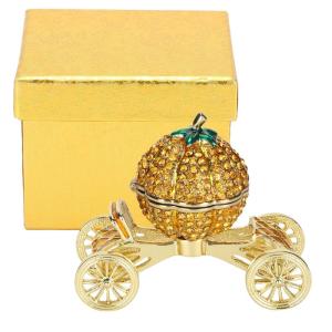 Luxus-Kürbis-Diamant-Auto-Sammlungsornament. Kann Ohrringe, Halsketten, Ringe und andere kleine Gegenstände auf dem Tisch organisieren