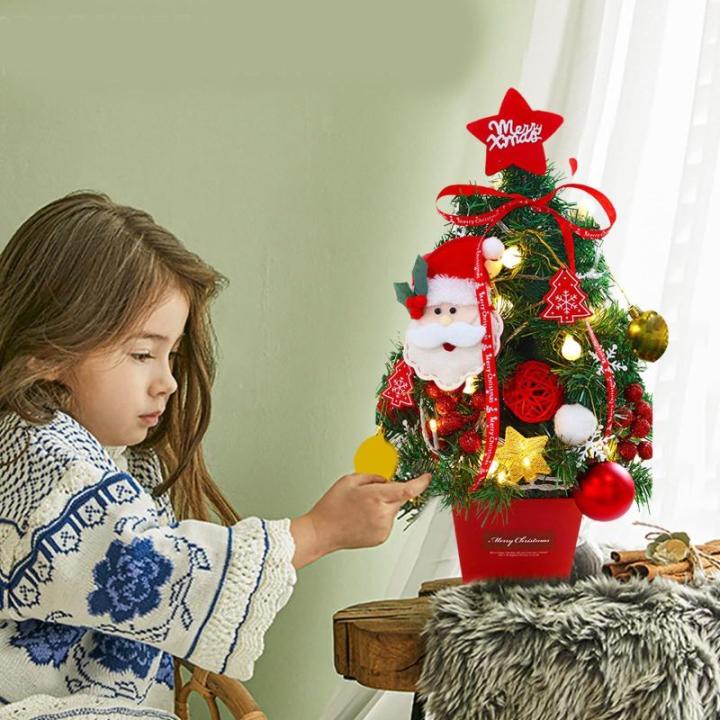 Kerstboom met verlichting 50 cm lichtketting kerstboom mini kerstboom kunstmatige kerstboom kerstdecoratie tafel kerstboom kerstcadeaus