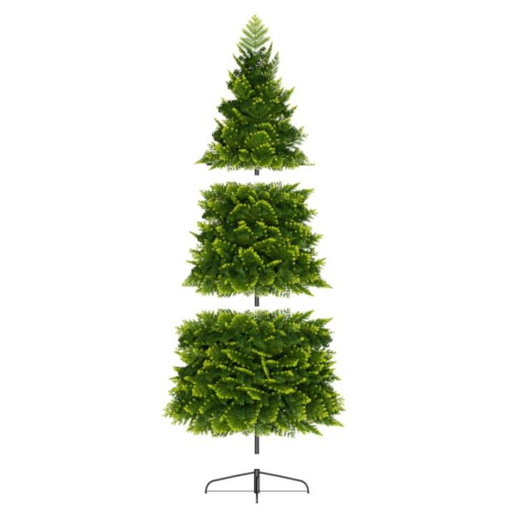 Kunstkerstboom, kunstkerstboom met verlichting, 180 cm, natuurgetrouw, met kleurrijke led en metalen houder, kerstboom, kerstdecoratie