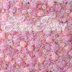 Pink Rose Künstliche Blumenwand, 3D-Wandblume Mit Stoffrücken, Seidenhortensie, Blumenwandpaneel, Verwendet Für Hochzeit, Gartenwand, Kirchenwand, Party(3x3m/10x10FT)