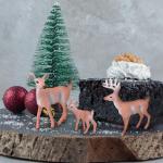 14 stuks mini-figuren, kerstboom, kunstornament, miniatuur, dennenboom, hert, haas, vos, eekhoorn, rendier, kleine kerstfiguren, kerstversiering om te knutselen, Xmas