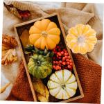 Feestdecoratie 2 Stuks -Decoratie Halloween Tafelaccent Herfst Porseleinen Mini-se Kunstmatige Simulatie Ornament Gesneden - Decor Halloween Pompoenen