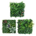 Künstliche Hecke Pflanze Wand Heimdekoration Simulierter Rasen Simulierte Pflanze Wandpflanze Blumen Wanddekoration 50 x 50 cm (1)