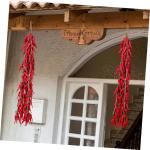 35 STK Chili-Pfeffer-Modelldekoration Künstlicher hängender Pfeffer künstlicher roter Pfeffer wandverkleidung Wand polsterung Pflanzen Wassertisch Spielzeug Fenster-Chili-Anhän