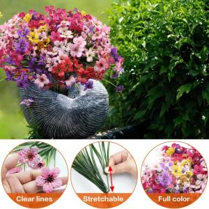 9 bundels zoals echt balkon, , weerbestendig, kunstplanten, buiten, uv-bestendig, balkonbloemen voor balkon, decoratie, tuin, outdoor