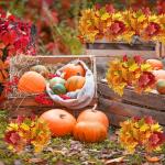 4 stuks kunstmatige esdoornbladeren herfstbladeren herfst esdoornbladeren takken kunstmatige esdoornbladeren herfst voor binnen en buiten huis (herfst A)