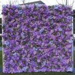 Lila Stoff Hintergrund Blumenwand Simulation Blumenhintergrundwand, Künstliche Wand Blumen Hintergrund 3D Seide Hortensien Blumen Panel Für Foto Hintergrund Home Party Hochzeit H