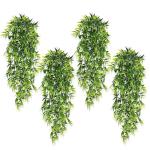 4 stuks , hangende , , plastic groene plant, hangende plastic planten voor binnen en buiten, balkon, bruiloft, tuin, wanddecoratie, bamboebladeren, 80 cm