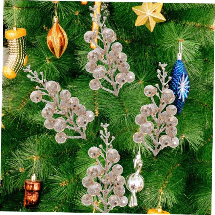 10st Weihnachts-beerenimitat Weihnachtstannenzweig Weihnachtsbaum Beere Am Zweig Beeren-dekor Weihnachtspicks Für Baum Weihnachtsblumenstiele Weihnachtsbeerenzweige Trimmen Schaum