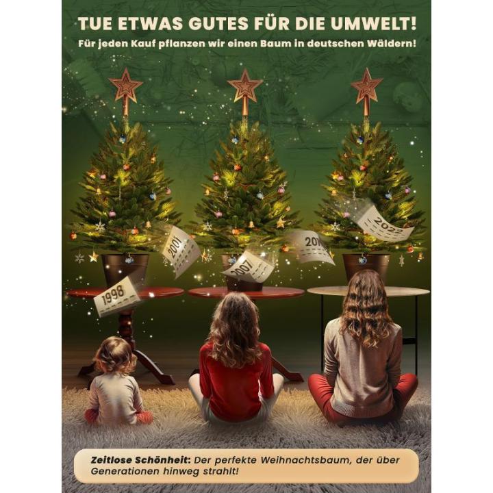 Kunstkerstboom van 40 cm in pot, kerstboom voor binnen en buiten, kunstboom voor kerstdecoratie, realistische look