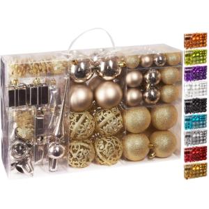 Set met boompiek, 101-delig, kerstboomversiering