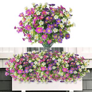 6 stuks voor buiten, kunststof planten voor balkon, hangende planten voor de tuin, decoratie voor bruiloften, boerderijen