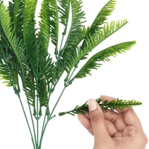 Plastic Artificiele Faux Hang Krul Varens Planten (6pak) – Buiten/Binnen Nep Groene Varens Voor Huis, Tuin, Muur Mand, Bosjes/Struiken, Huwelijks Guirlande en Kantoor Decor