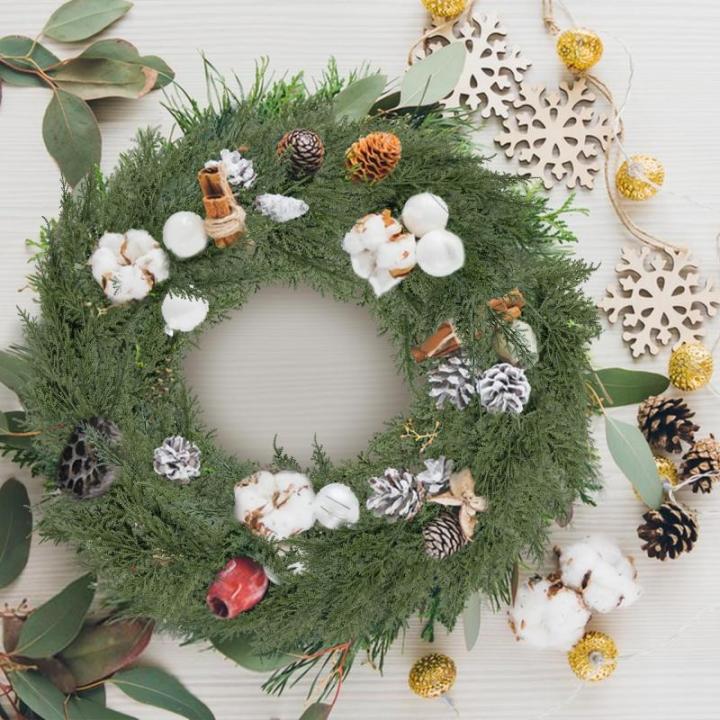 45 stuks kunstdennentakken, 30 cm, kunstdennentakken, kunstdecoratie, net als echte decoratie, kerst, strooidecoratie, dennengroen, voor adventskrans, winter, kerstkrans, decoratie
