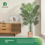 Kunstpalm, 190 cm, grote kunstplant in pot, kunststof palm, ziet eruit als een echte plant, decoratie voor woonkamer, balkon, slaapkamer, kantoor, cadeau voor een housewarming (2 s