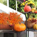 6 bundels kunstherfstboeket, herfstdecoratie, , eucalyptus, herfstdecoratie, en boston-varen voor binnen en buiten, tafel, balkonbak, bloembak