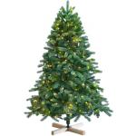 TAB Kunstkerstboom met verlichting, 235 cm, met 1180 PE-pvc-tips en metalen standaard, 360 warme ledlampen en 8 lichtmodi (210) (235 cm) kunstkerstboom