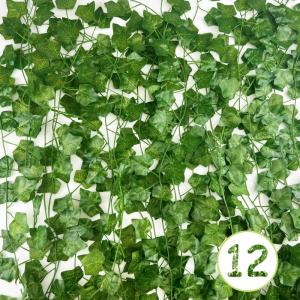 12 stuks klimop kunstslinger, 2,2 m, , hangend decoratief gordijn, met decoratieve totale lengte van 26,4 m, voor keuken, bruiloft, balkon, tuinfeestdecoratie