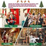 Kunstkerstboom, 180 cm, pvc-kunstboom met 250 leds, standaard en dennenappels, dennenboom, decoratieve kerstboom met sneeuweffect, kunstkerstboom voor binnen en buiten