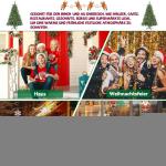 Kunstkerstboom, 120 cm, pvc-kunstboom met 120 leds, standaard en dennenappels, dennenboom, decoratieve kerstboom met sneeuweffect, kunstkerstboom voor binnen en buiten