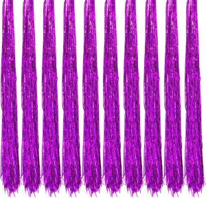 Lametta, glanzend, 100 cm, voor kerstboom, boomversiering, kerstdecoratie, Kerstmis, party, feest, decoratie, zilver, goud, wit, zwart, roze, paars, blauw, groen, kleur naar keuze