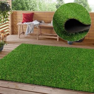 Premium 4x4m Kunstrasen Rasen, realistischer Kunstrasen für Garten, Terrasse, Landschaft und Balkon, natürlich aussehender Kunstrasenteppich mit 2,5 cm Florhöhe