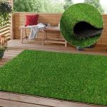 Premium Kunstrasen für Garten, Terrasse, Landschaft, realistischer Kunstrasenteppich mit 2,5 cm Florhöhe, langlebiger Kunstrasen für Balkon, Außenbereich, Rasenteppich