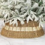 Kerstboom kraag boerderij kerstboom decoraties boom rok kerstboom basis ring (champagne)