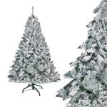 Kunstkerstboom, 180 cm, met metalen standaard en 995 takken, diameter 95 cm, moeilijk ontvlambaar, pvc-kerstboom met vlokken, sneeuweffect en snel op te zetten inklapsysteem