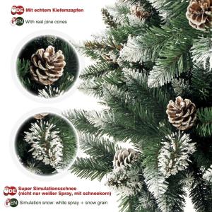 Kerstboom met standaard, 120 tot 240 cm, kerstdecoratie, 180cm