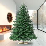 Kuro sagol Künstlicher Weihnachtsbaum Tannenbaum 180cm, Ø 95cm, 950 Spitzen, schwer entflammbar, realistischer Christbaum Tanne mit Ständer