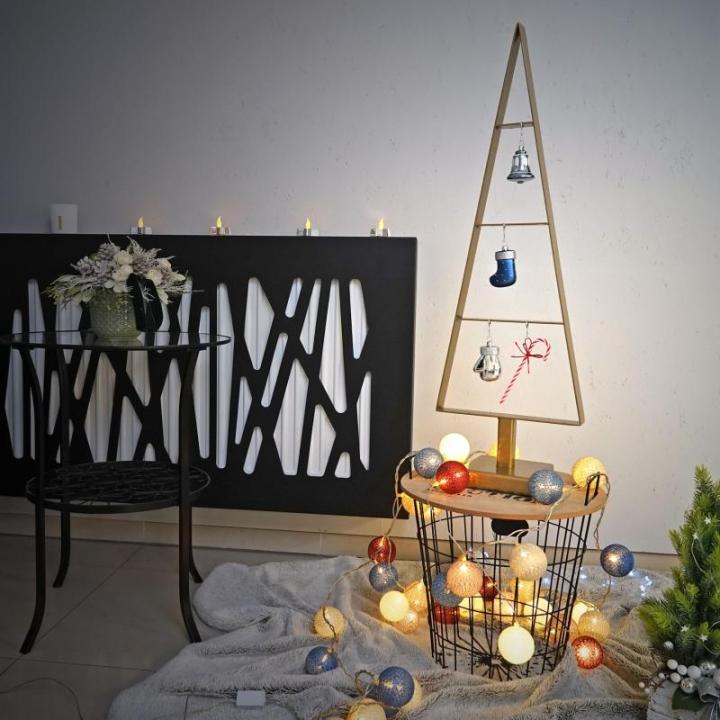 Weihnachtsbaum aus Metall Christbaum Tannenbaum Deko Baum Kunstbaum Loft Schwarz Weiß Gold (Gold, 85cm)