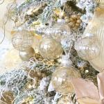Onbreekbare doorzichtige plastic van 60 mm met glitterschilderij, transparant, doorzichtige kristallen , kerstboomdecoraties (30 stuks, goud)