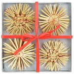 68-delige strosterrenset - kerstboomornament - strokerstboombedel - natuurlijke kerstboomhanger - kerstdecoratie