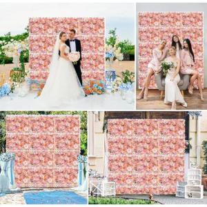Künstliche Blumen-wandpaneele, Für Hochzeiten, Partys, Arrangements, Draußen, Drinnen, Gartenzaun, Hintergrund, Wanddekoration (rosa, 23,62 X 15,75 Zoll)(Color:2pcs)