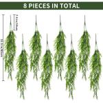 8 stuks , hangende , kunstvarens, kunstplant, hangende groene planten, weerbestendig, balkonplanten voor binnen en buiten, bruiloft, tuin, outdoor decoratie