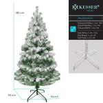 Kunstkerstboom 180 cm met 588 punten, dennenboom kunstmatig edelspar snel op te bouwen incl. kerstboomstandaard, kerstdecoratie - sneeuw 1,8 m
