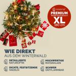 Kerstboom Premium kunstmatig XL 180 x 110 cm kerstboomstandaard hout natuurgetrouw dichte takken spuitgegoten PVC mix Kerstmis dennenboom groen
