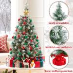 90 cm kerstboom met sneeuw, mini kunstkerstboom, tafel-kerstboom, kerstdecoratie, materiaal pvc, incl. cementbasis