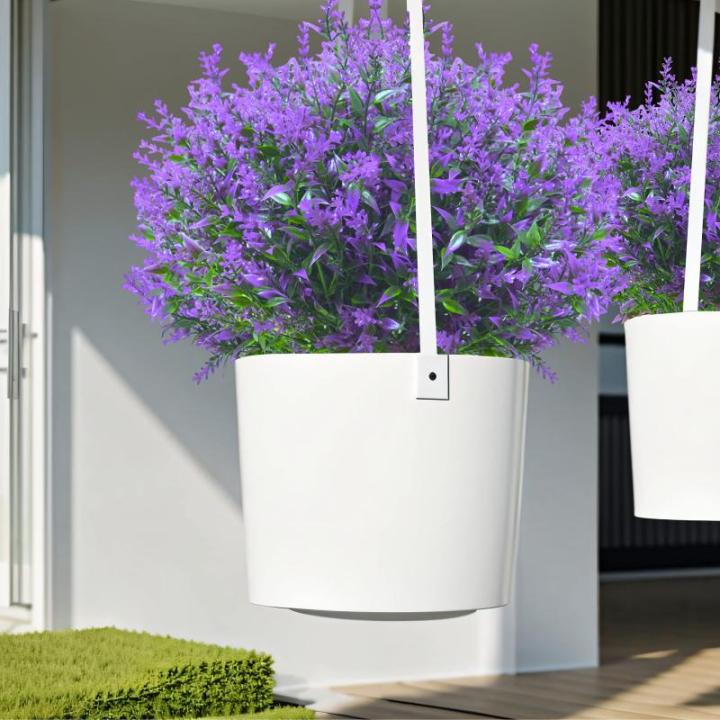 voor buiten, 12 bundels lavendel, , UV-bestendige balkonplanten, kunstplanten, struiken voor buiten, binnen, balkon, balkonbak, bloembak, lila